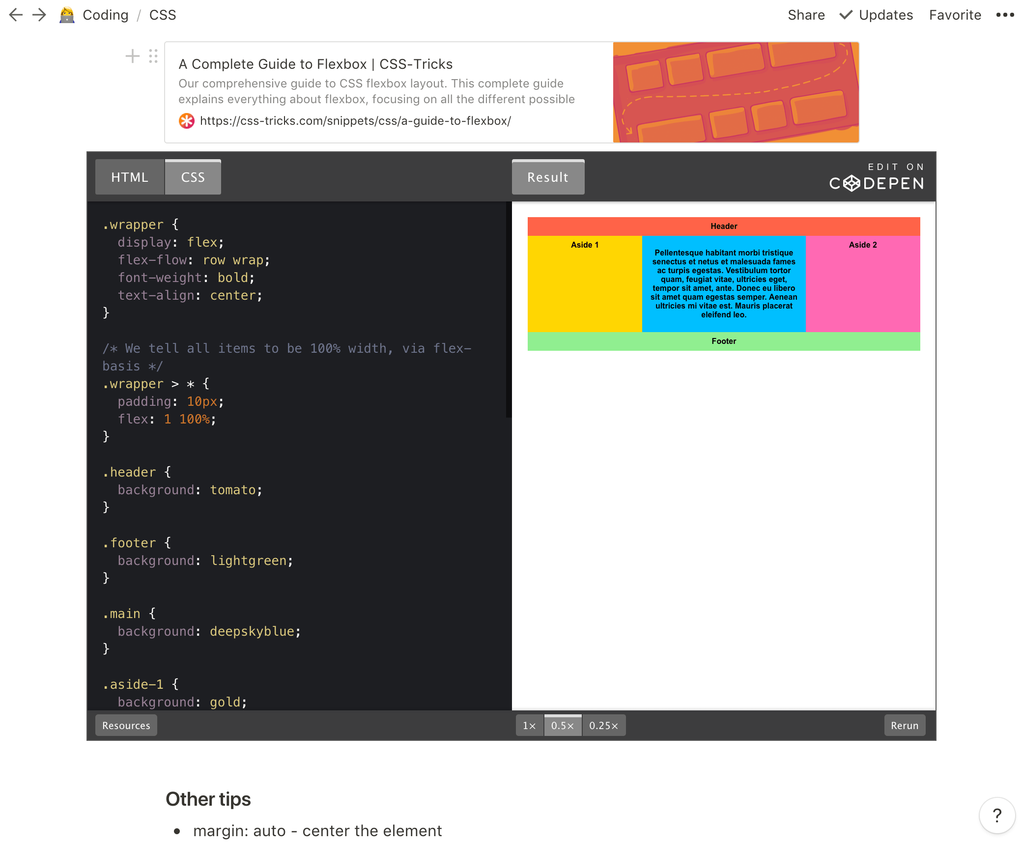 Image of embedded codepen