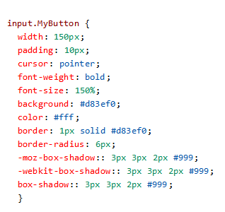 CSS button styling