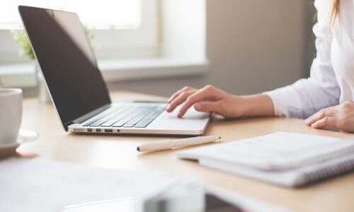 woman at computer